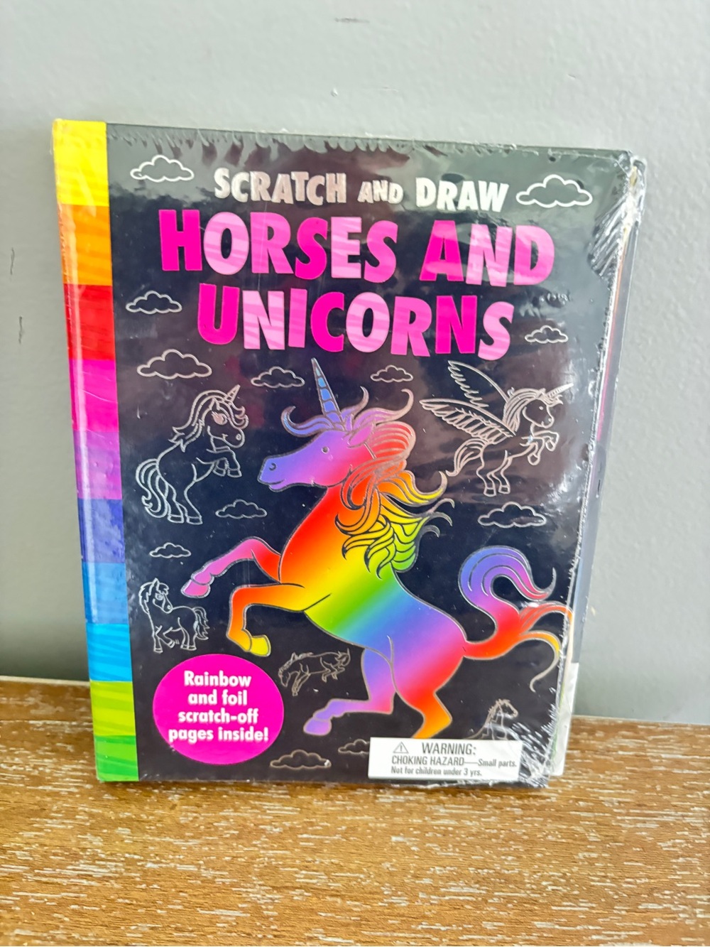 Scratch and Draw Horses and Unicorns - Rainbow and Black